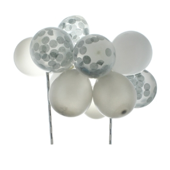 Cake Topper - Balloon Cloud - Silver
